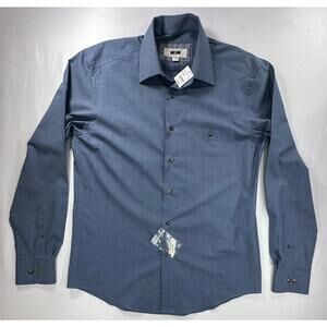 Joseph Abboud 100% Cotton Button Up Shirt Men's Blue Medium